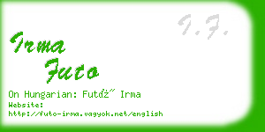 irma futo business card